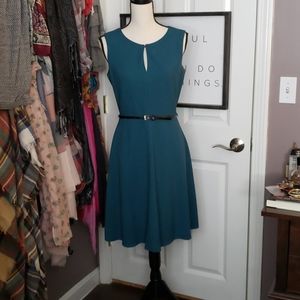 Teal green, business casual dress